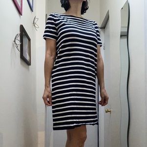 MADEWELL Dress Striped Velour Tee Dress. Size M